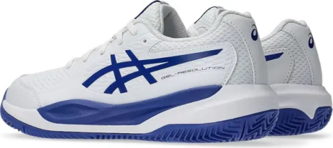 Кросівки тенісні дитячі Asics GEL-RESOLUTION X CLAY біло-сині 1044A080-100