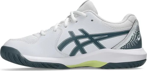 Кросівки тенісні дитячі Asics GEL-DEDICATE 8 біло-темно-сіро-лимонні 1044A077-108