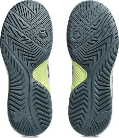Кросівки тенісні дитячі Asics GEL-DEDICATE 8 біло-темно-сіро-лимонні 1044A077-108