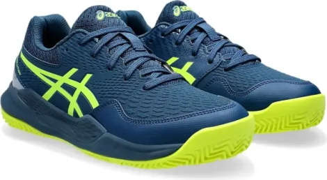 Кросівки тенісні дитячі Asics GEL-RESOLUTION 9 CLAY темно-синьо-лимонні 1044A068-404