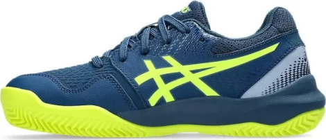 Кросівки тенісні дитячі Asics GEL-RESOLUTION 9 CLAY темно-синьо-лимонні 1044A068-404