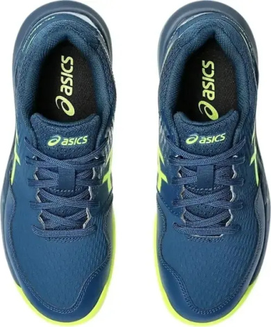 Кросівки тенісні дитячі Asics GEL-RESOLUTION 9 CLAY темно-синьо-лимонні 1044A068-404