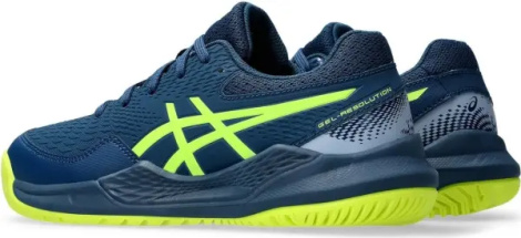 Кросівки тенісні дитячі Asics GEL-RESOLUTION 9 темно-синьо-лимонні 1044A067-404