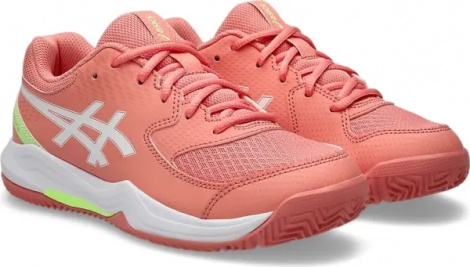 Кросівки тенісні дитячі Asics GEL-DEDICATE 8 PADEL оранжево-біло-салатові 1044A064-700