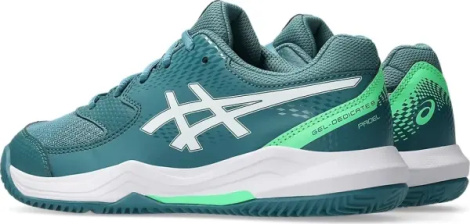 Кросівки тенісні дитячі Asics GEL-DEDICATE 8 PADEL темно-зелено-біло-зелені 1044A064-301