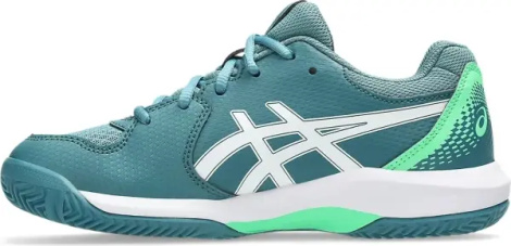 Кросівки тенісні дитячі Asics GEL-DEDICATE 8 PADEL темно-зелено-біло-зелені 1044A064-301