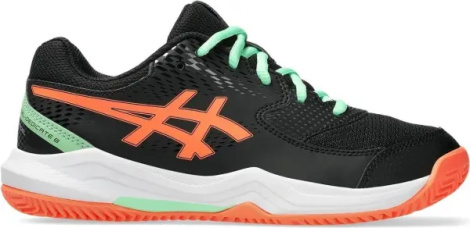 Кросівки тенісні дитячі Asics GEL-DEDICATE 8 PADEL чорно-помаранчево-м'ятні 1044A064-002