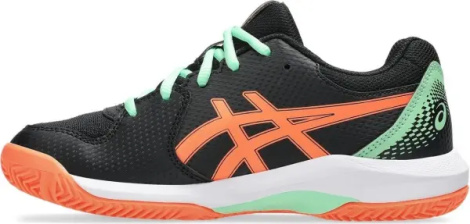 Кросівки тенісні дитячі Asics GEL-DEDICATE 8 PADEL чорно-помаранчево-м'ятні 1044A064-002