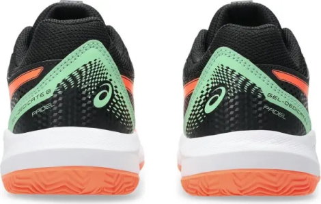 Кросівки тенісні дитячі Asics GEL-DEDICATE 8 PADEL чорно-помаранчево-м'ятні 1044A064-002