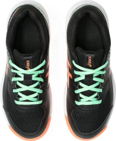 Кросівки тенісні дитячі Asics GEL-DEDICATE 8 PADEL чорно-помаранчево-м'ятні 1044A064-002