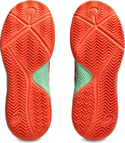 Кросівки тенісні дитячі Asics GEL-DEDICATE 8 PADEL чорно-помаранчево-м'ятні 1044A064-002
