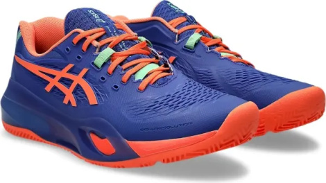 Кросівки тенісні Asics GEL-RESOLUTION X PADEL синьо-помаранчево-м'ятні 1041A492-402