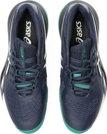 Кросівки тенісні Asics GEL-RESOLUTION X CLAY темно-синьо-біло-зелені 1041A485-400