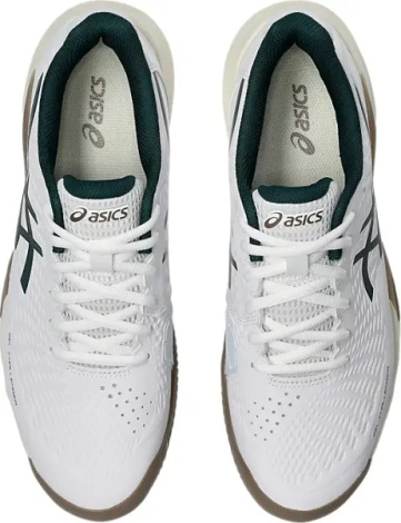 Кроссовки теннисные Asics GEL-CHALLENGER 14 CLAY бело-темно-зелено-коричневые 1041A449-104