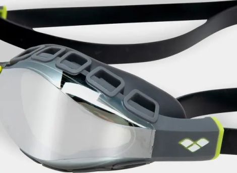 Очки для плавания Arena AIR SONIC MIRROR серебряно-черные 011004-130