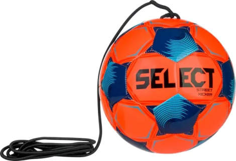 Футбольный мяч на резинке Select STREET KICKER V26 оранжево-синий