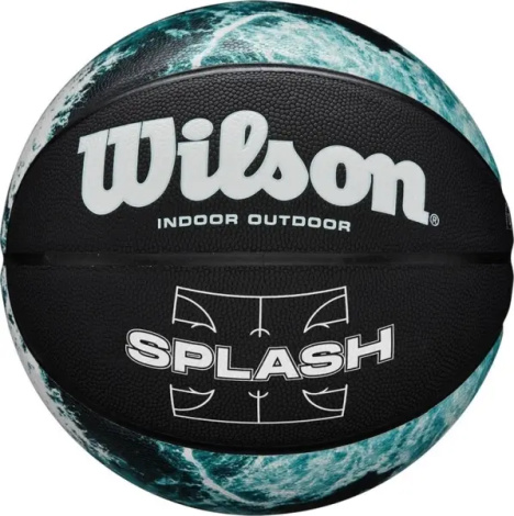 Баскетбольний набір Wilson SPLASH PRO (м'яч і насос у подарунковій коробці) чорно-бірюзово-білий