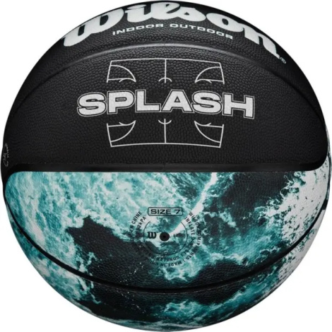 Баскетбольний набір Wilson SPLASH PRO (м'яч і насос у подарунковій коробці) чорно-бірюзово-білий
