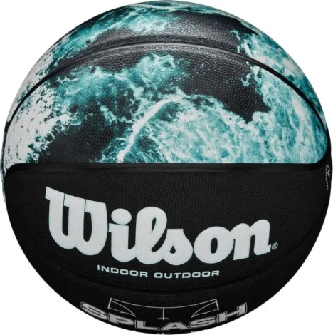 Баскетбольний набір Wilson SPLASH PRO (м'яч і насос у подарунковій коробці) чорно-бірюзово-білий