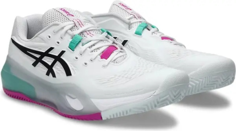 Кросівки тенісні Asics GEL-RESOLUTION X CLAY біло-бірюзово-рожеві 1041A485-103