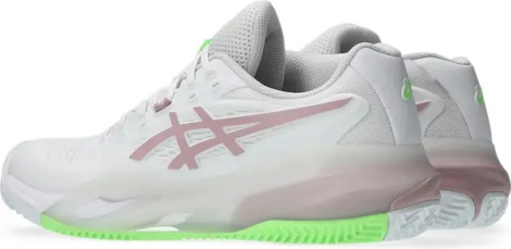 Кроссовки теннисные женские Asics GEL-RESOLUTION X CLAY бело-светло-розово-салатовые 1042A277-104
