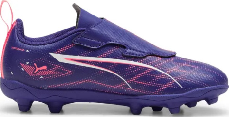Бутсы детские Puma ULTRA 5 PLAY FG/AG V JR фиолетово-розовые 107914-01