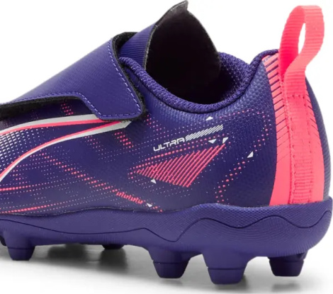 Бутсы детские Puma ULTRA 5 PLAY FG/AG V JR фиолетово-розовые 107914-01