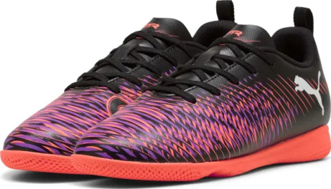Футзалки (бампи) дитячі Puma FUTURE 8 PLAY IT JR чорно-коралово-фіолетові 108397-01