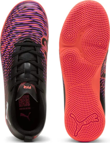 Футзалки (бампи) дитячі Puma FUTURE 8 PLAY IT JR чорно-коралово-фіолетові 108397-01