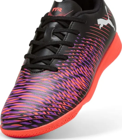 Футзалки (бампи) дитячі Puma FUTURE 8 PLAY IT JR чорно-коралово-фіолетові 108397-01