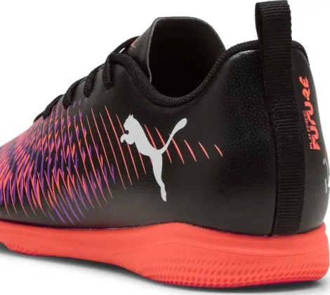 Футзалки (бампи) дитячі Puma FUTURE 8 PLAY IT JR чорно-коралово-фіолетові 108397-01