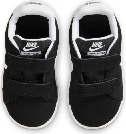 Кросівки дитячі Nike COURT ROYALE (TDV) чорно-білі 833537-002