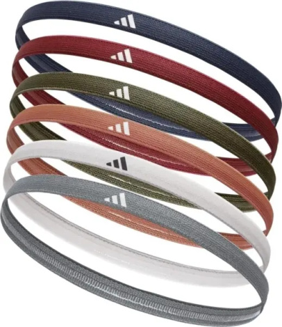 Повязки на голову Adidas HAIRBANDS 6PK разноцветные (6 штук) ADAC-16181