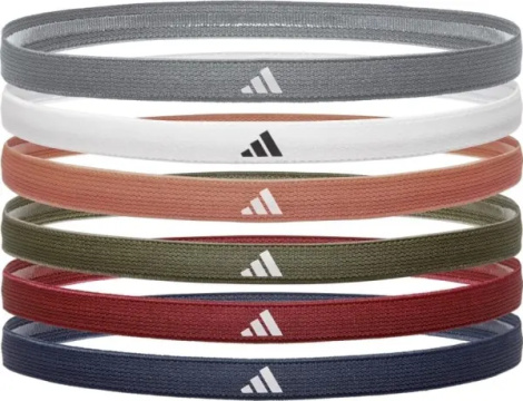 Повязки на голову Adidas HAIRBANDS 6PK разноцветные (6 штук) ADAC-16181