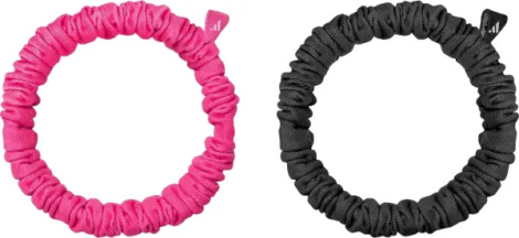 Резинки для волос женские Adidas HAIR SCRUNCHIES 2PK розовая, черная (2 штуки) ADAC-16550