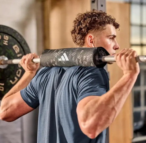 Накладка на штангу Adidas BARBELL PAD чорно-сіра ADST-13100BK