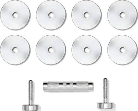 Гантель набірна Adidas ADJUSTABLE CHROME DUMBBELL срібна (5,0 кг) ADWT-11400
