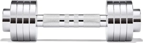 Гантель набірна Adidas ADJUSTABLE CHROME DUMBBELL срібна (5,0 кг) ADWT-11400
