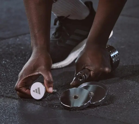 Гантель набірна Adidas ADJUSTABLE CHROME DUMBBELL срібна (5,0 кг) ADWT-11400