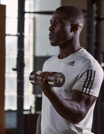 Гантель набірна Adidas ADJUSTABLE CHROME DUMBBELL срібна (5,0 кг) ADWT-11400
