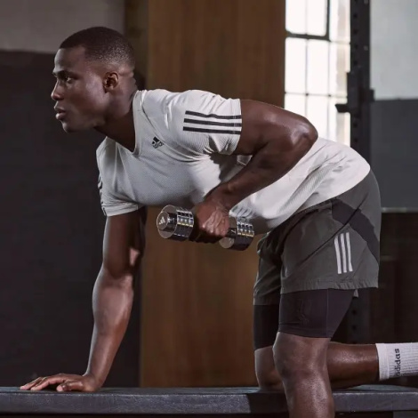 Гантель набірна Adidas ADJUSTABLE CHROME DUMBBELL срібна (5,0 кг) ADWT-11400