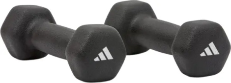 Гантелі Adidas DUMBBELLS чорні (2 х 1,0 кг) ADWT-11401-NL