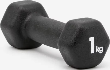 Гантелі Adidas DUMBBELLS чорні (2 х 1,0 кг) ADWT-11401-NL