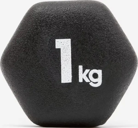 Гантелі Adidas DUMBBELLS чорні (2 х 1,0 кг) ADWT-11401-NL