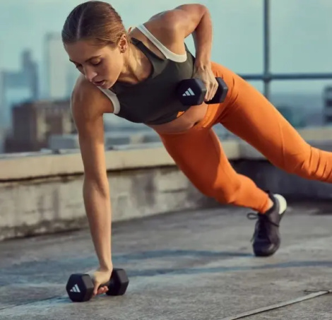 Гантелі Adidas DUMBBELLS чорні (2 х 1,0 кг) ADWT-11401-NL