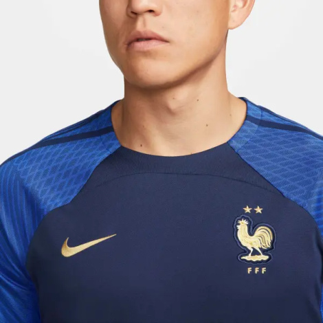 Футболка сборной Франции Nike FFF STRIKE DRI-FIT темно-сине-синяя DH6444-410
