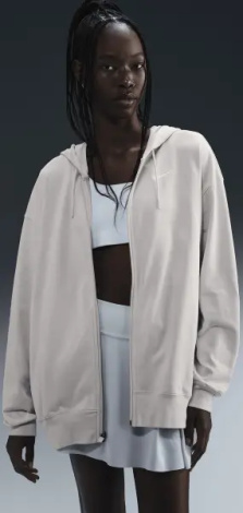 Толстовка жіноча Nike SPORTSWEAR OVERSIZED світло-сіра DM6415-104