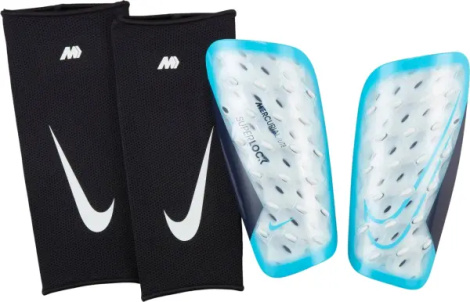 Щитки футбольні Nike MERCURIAL LITE SUPERLOCK біло-блакитно-чорні DN3609-420
