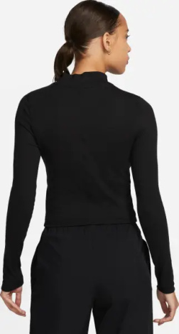 Світшот жіночий Nike SPORTSWEAR ESSENTIAL RIBBED MOCK-NECK чорний DV7880-010