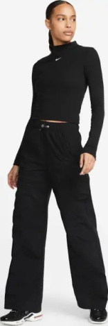 Світшот жіночий Nike SPORTSWEAR ESSENTIAL RIBBED MOCK-NECK чорний DV7880-010